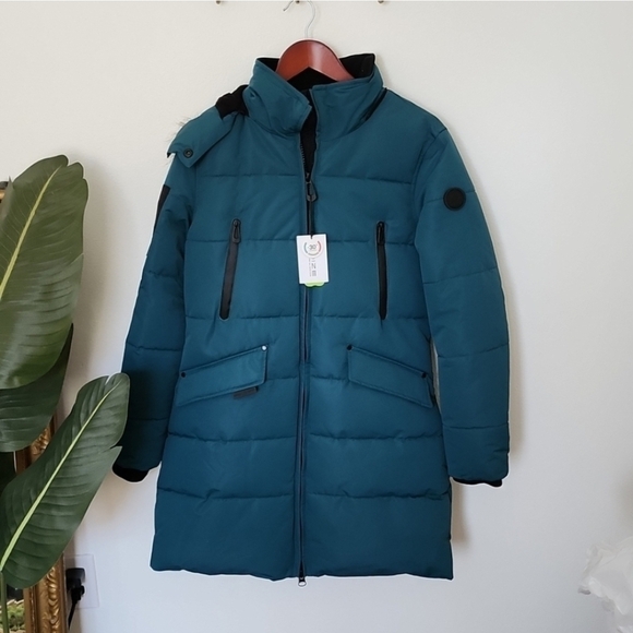 Noize Addie-G Women’s Vegan Down Parka – Cruelty-Free Winter Coat, Atlantic Teal - Picture 5 of 9